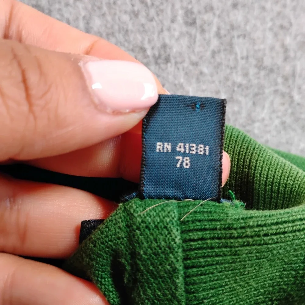 VTG Polo Ralph Lauren Men Green Custom Fit Hunter Jumper Crest Polo Shirt Size M